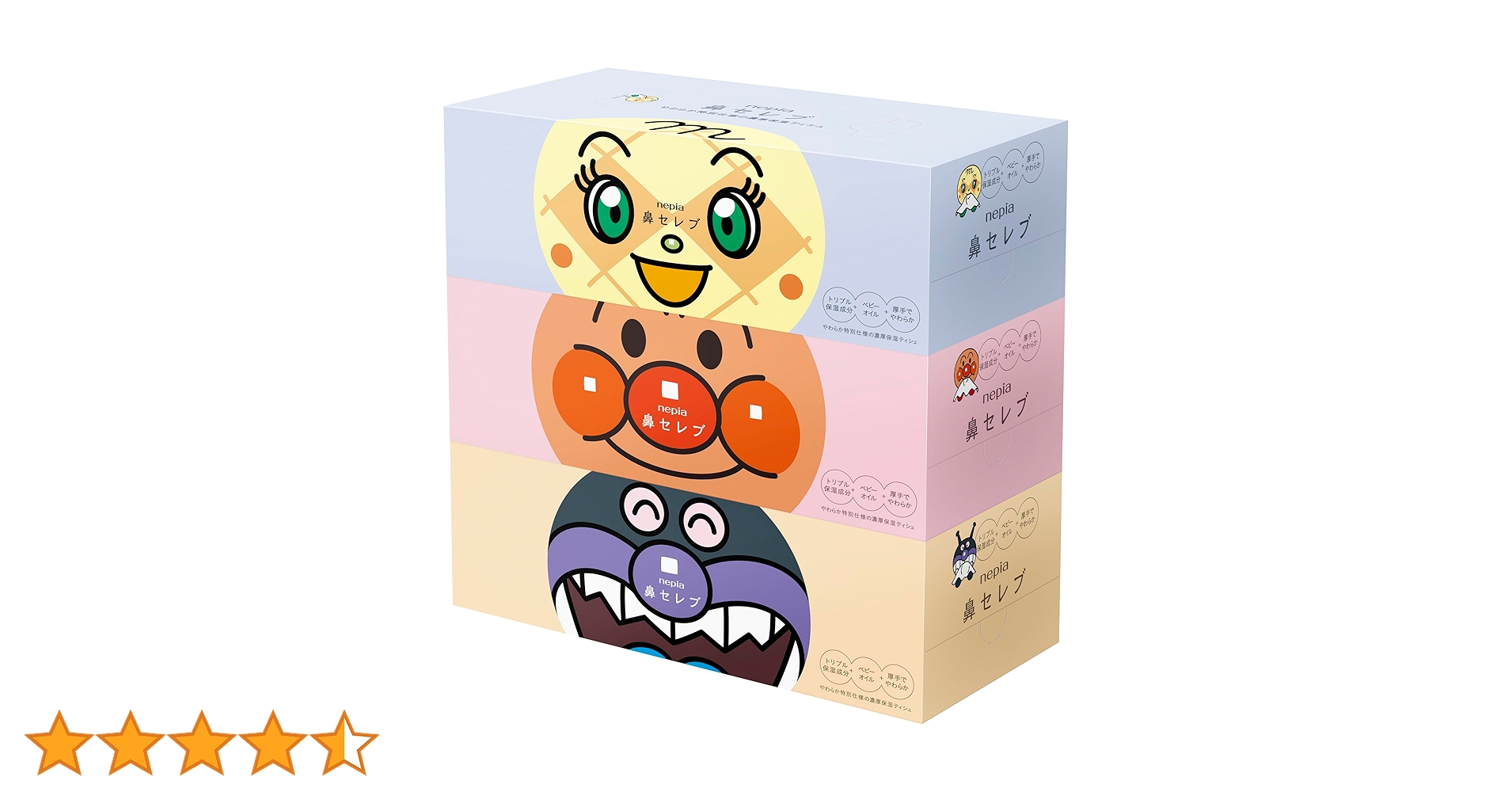 ネピア 鼻セレブ ティシュ アンパンマン② Amazon.co.jp: ネピア アンパンマン 鼻セレブ ティシュ 360枚